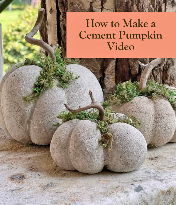 How to Make a Cement Pumpkin Video / $9.95