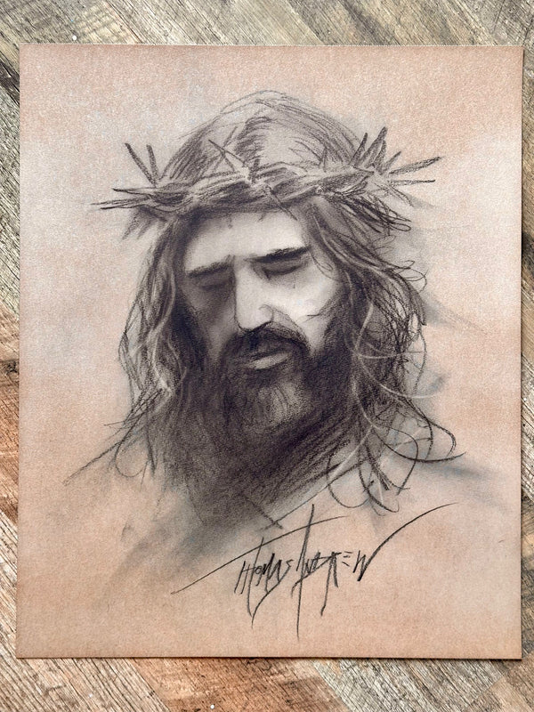 Jesus Closed Eyes Looking Down #04