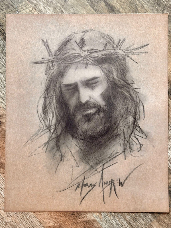 Jesus Closed Eyes Looking Down #05