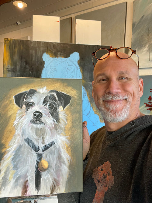 Hand-Painted Pet Portrait Commission / Free Shipping!