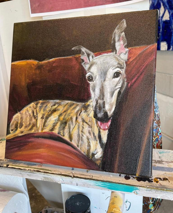 Hand-Painted Pet Portrait Commission / Free Shipping!