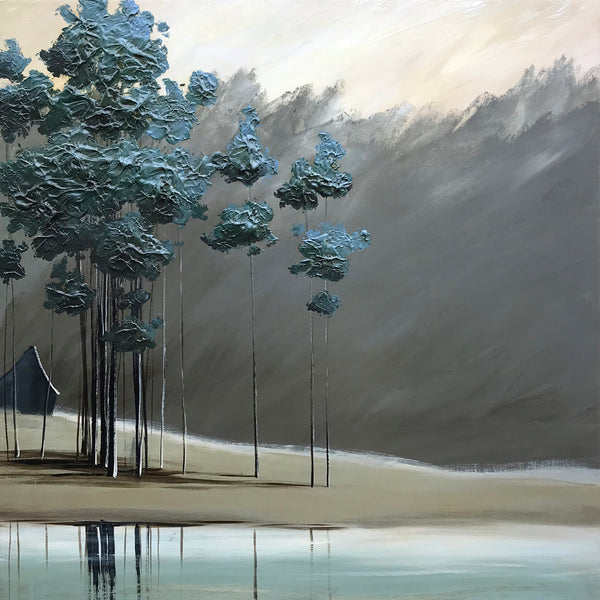 "Blue Ridge Mountain Trees Reflected" print by Thomas Andrew - ThomasAndrewArtwork