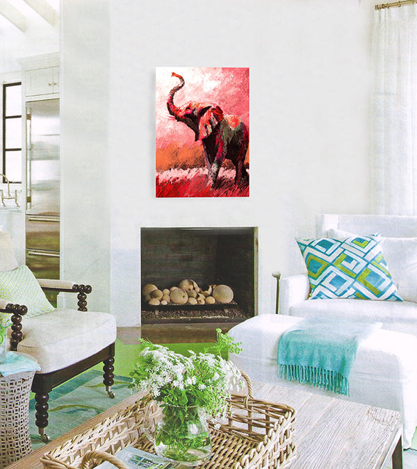 "Crimson Light" (Alaphant series) - Signed print by Thomas Andrew - ThomasAndrewArtwork