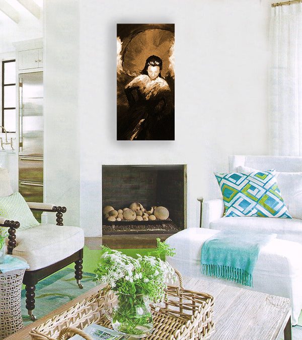 "Feeling Very Grateful" sepia / print by Thomas Andrew - ThomasAndrewArtwork