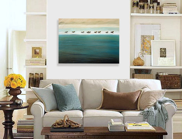 "Horses in the Surf" print by Thomas Andrew