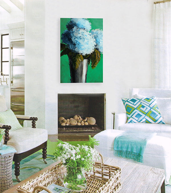 "Light Blue Hydrangeas" print by Thomas Andrew - ThomasAndrewArtwork