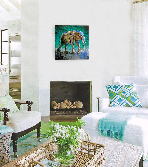 "Marching into the Light" /Teal (Alaphant series) - by Thomas Andrew - ThomasAndrewArtwork