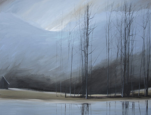 "Reflections in Blue" V1 Rustic / Giclee canvas print by Thomas Andrew - Thomasandrewartwork