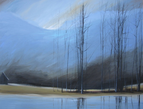 "Reflections in Blue" V1 / Giclee canvas print by Thomas Andrew - Thomasandrewartwork
