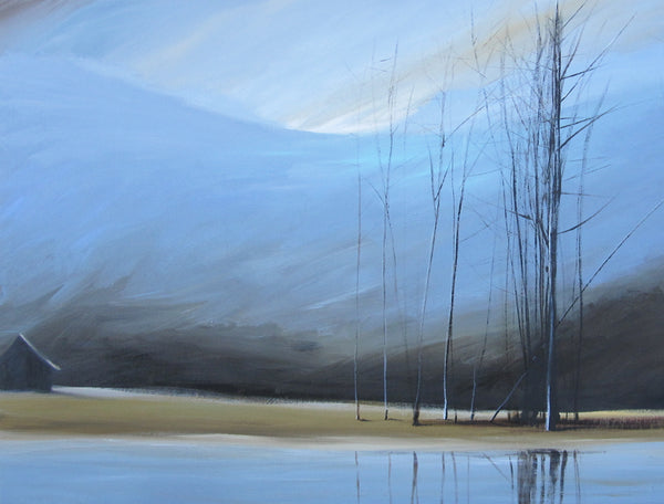 "Reflections in Blue" V2 / Giclee canvas print by Thomas Andrew - Thomasandrewartwork