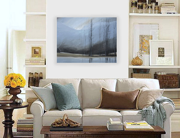 "Reflections in Blue" V1 Rustic / print by Thomas Andrew