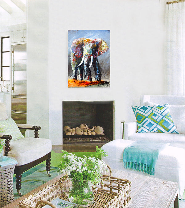 "Reigning Over the Orange" (Alaphant series) - Signed print by Thomas Andrew - ThomasAndrewArtwork