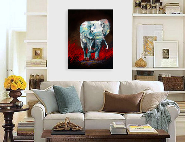 "Stomping Purple & Gold" (Alaphant series) - print by Thomas Andrew - ThomasAndrewArtwork