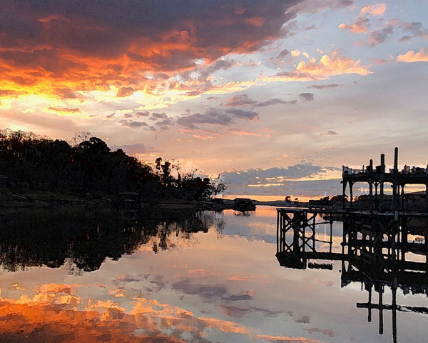 "Sunset at the Lake" / Print by Thomas Andrew - Thomasandrewartwork