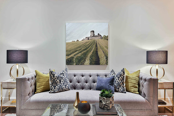 "The Castle Above the Vineyard" Desat / print by Thomas Andrew - ThomasAndrewArtwork