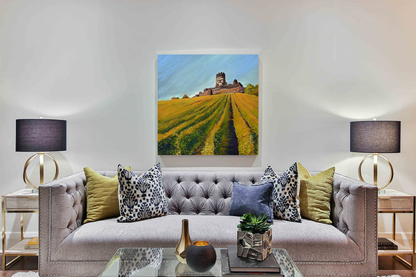 "The Castle Above the Vineyard" print by Thomas Andrew - ThomasAndrewArtwork