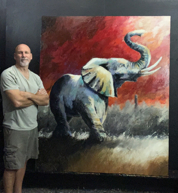 "When the Chimes Toll, the Battle Begins" (Alaphants series) - print by Thomas Andrew - ThomasAndrewArtwork