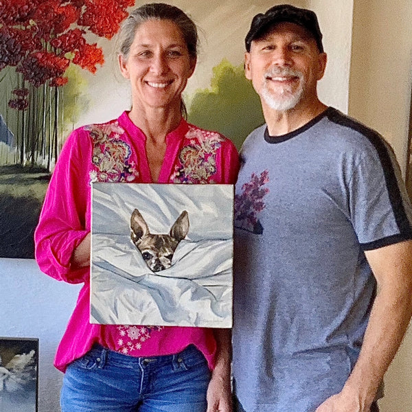 Hand-Painted Pet Portrait Commission / Free Shipping!