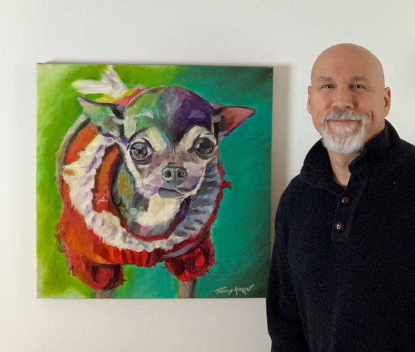 Hand-Painted Pet Portrait Commission / Free Shipping!