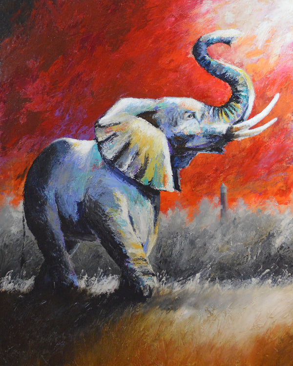 "When the Chimes Toll, the Battle Begins" (Alaphants series) - print by Thomas Andrew - ThomasAndrewArtwork