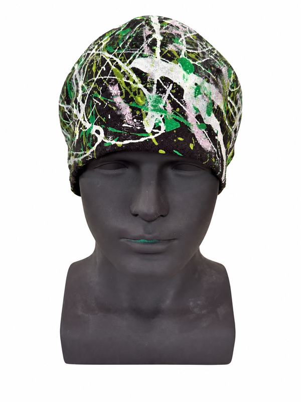 Splattered Beanie 0556 / Free Shipping