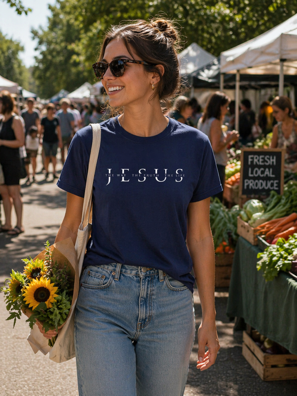 JESUS / The Way The Truth The Life_Unisex garment-dyed heavyweight t-shirt