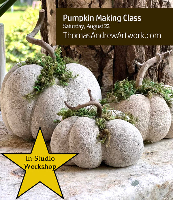 CONCRETE PUMPKIN In-Studio CLASS for Adults / August 22