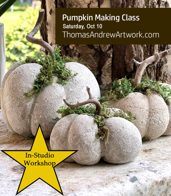 CONCRETE PUMPKIN In-Studio CLASS for Adults / October 10