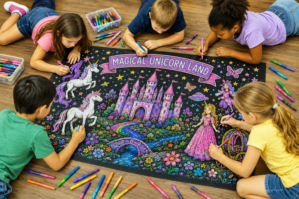 Coloring Murals for Kids / 12 Different Themes