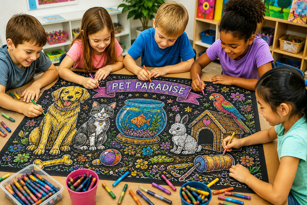 Coloring Murals for Kids / 12 Different Themes