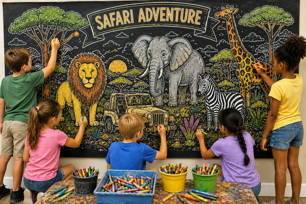 Coloring Murals for Kids / 12 Different Themes