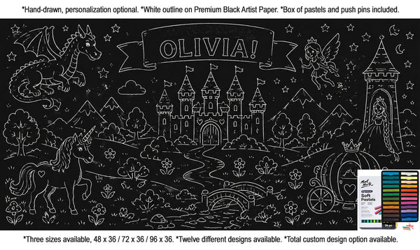Coloring Murals for Kids / 12 Different Themes