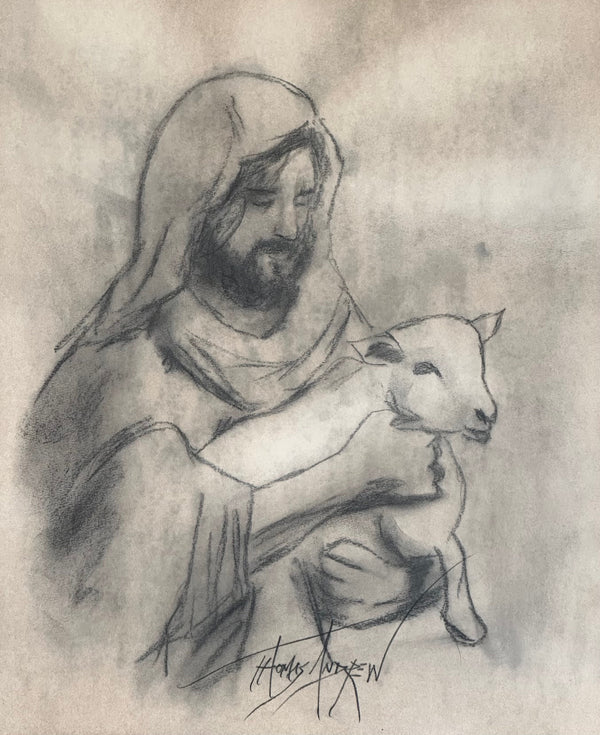 Jesus Holding Lamb #04 / Free Shipping