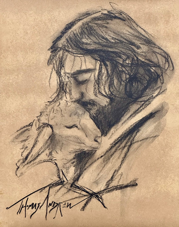 Jesus Old World Drawing #29 / Free Shipping