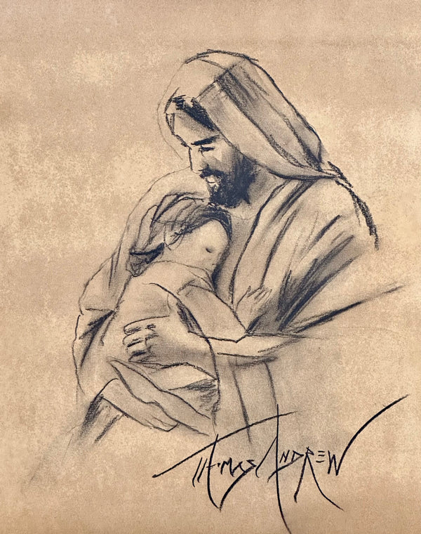 Jesus Old World Drawing #27 / Free Shipping