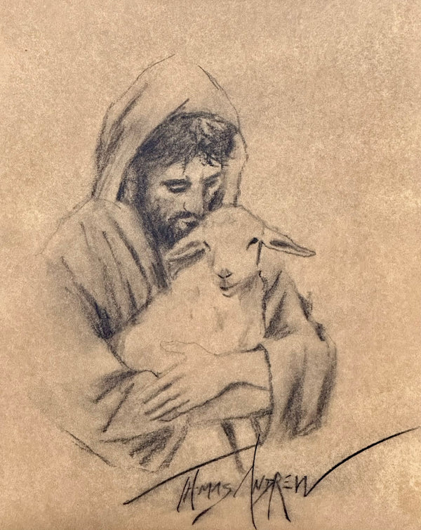 Jesus Old World Drawing #25 / Free Shipping