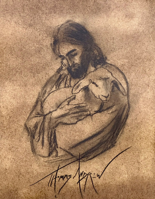 Jesus Old World Drawing #20 / Free Shipping