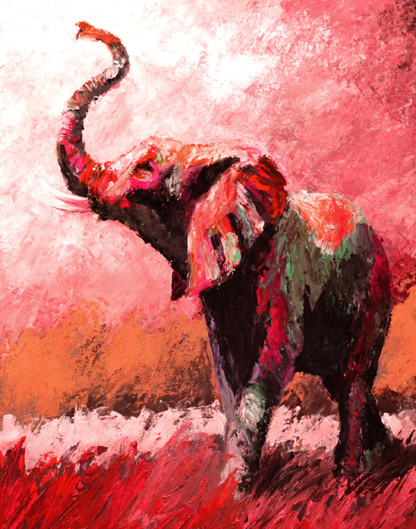 "Crimson Light" (Alaphant series) - Signed print by Thomas Andrew - ThomasAndrewArtwork