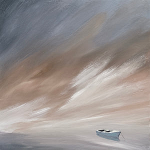 "Blue Boat Sunset" Rustic / print by Thomas Andrew - ThomasAndrewArtwork