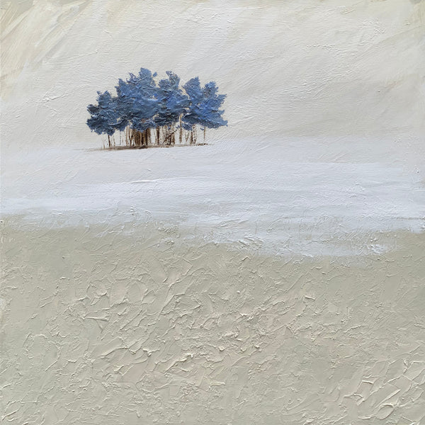 "Blues on a Snowy Pond" print by Thomas Andrew - ThomasAndrewArtwork