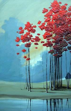 "Red Trees #5" print by Thomas Andrew - ThomasAndrewArtwork