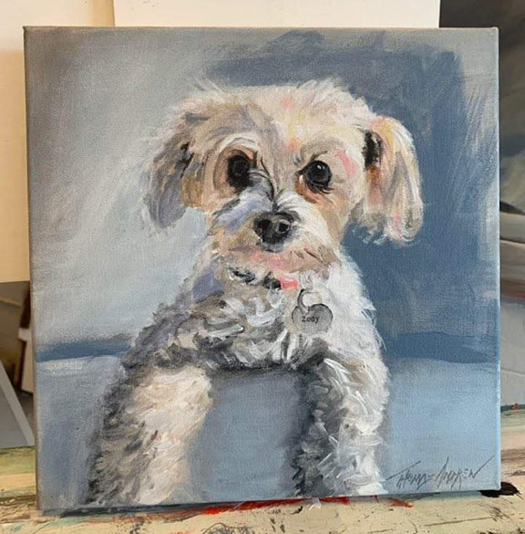 Hand-Painted Pet Portrait Commission / Free Shipping!