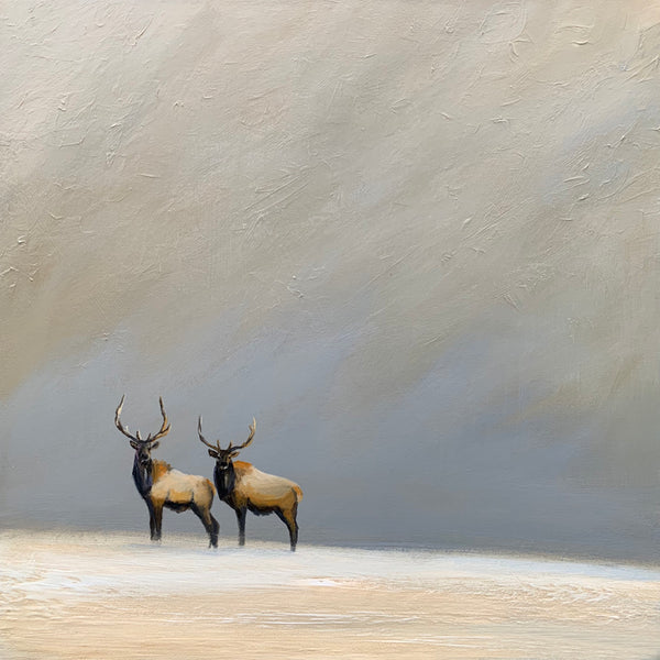 "Elk Together in the Wild" series #2  / print by Thomas Andrew - Thomasandrewartwork