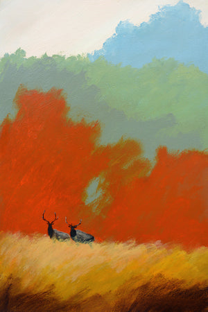 "Elk Together in the Wild" series #5 / print by Thomas Andrew - Thomasandrewartwork