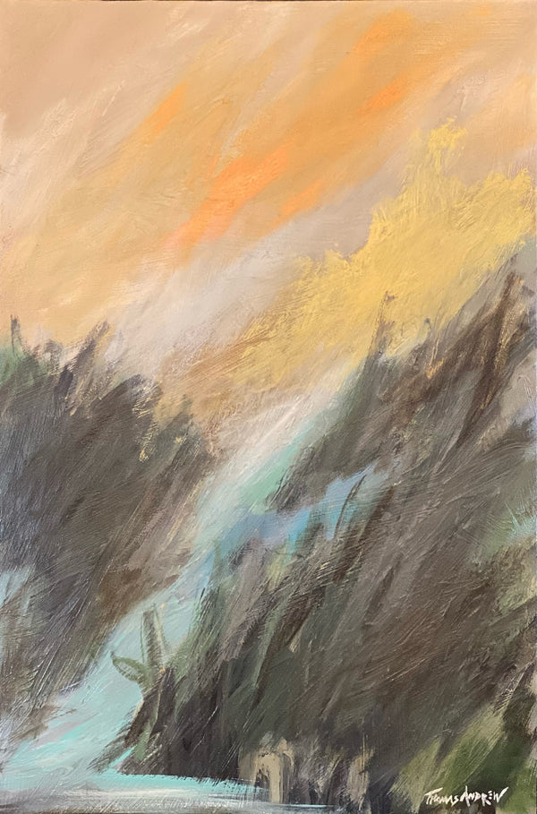 "Sunset Down on the Waterfall"