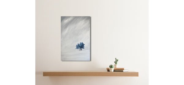 "Blue Beauties in the Snow" - Blue Trees Series