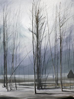 "In the Sticks" Blue / Giclee canvas print by Thomas Andrew - Thomasandrewartwork