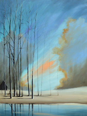 "Naked Trees in Blue" Giclee canvas print by Thomas Andrew - Thomasandrewartwork
