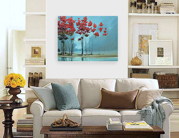 "Red Trees #2" print by Thomas Andrew - ThomasAndrewArtwork