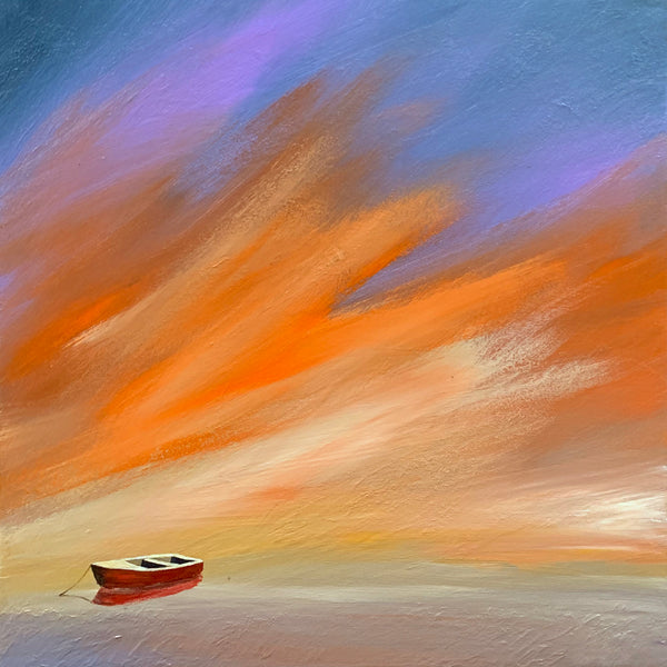 "Red Boat Sunset" print by Thomas Andrew - ThomasAndrewArtwork
